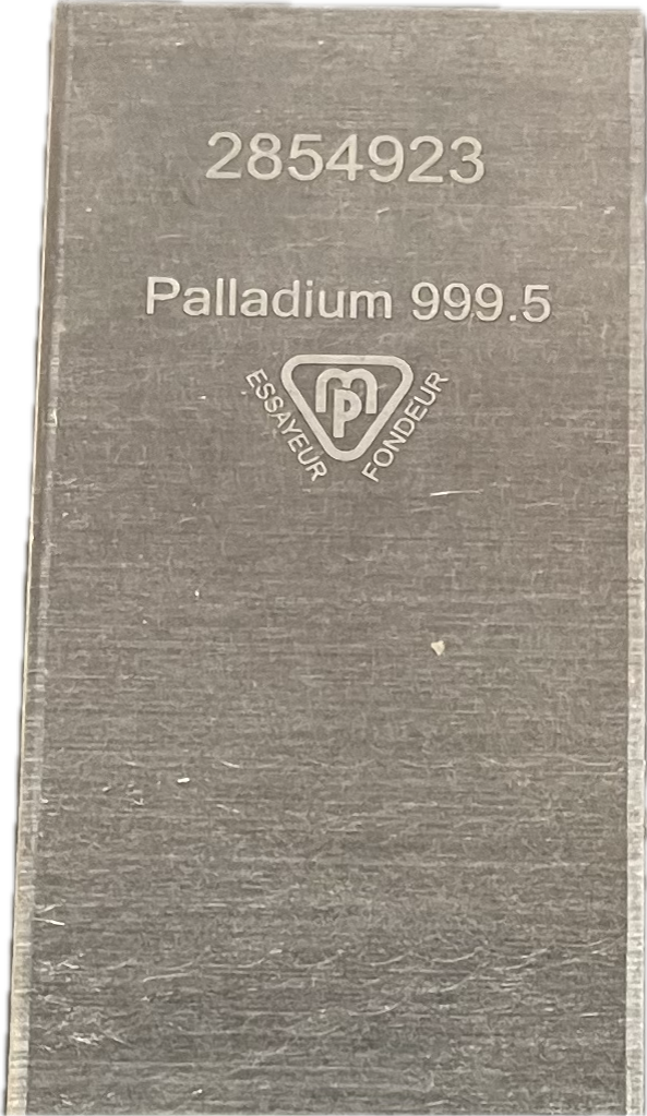 Palladium 995‰ en plaque